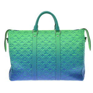 LOUIS VUITTON Illusion Keepall Tote Green Taurillon Clemence Bag